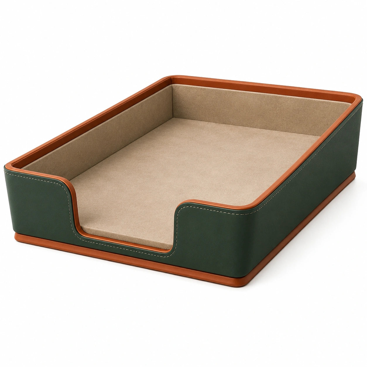 Bandeja de Documentos para Oficina Verde/Beige