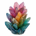 Escultura Decorativa de Cristal Multicolor Estilo Geoda