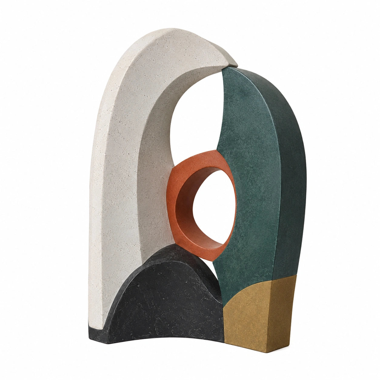 Escultura Decorativa Abstracta Multicolor para Hogar y Oficina