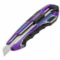 Cúter Profesional Ergonómico Púrpura/Negro/Azul