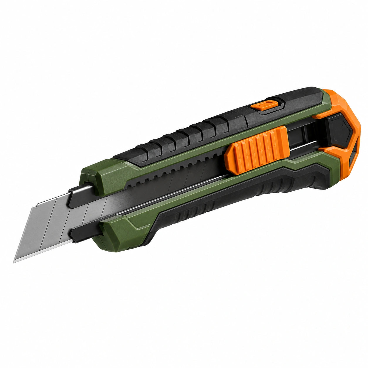 Cúter Retráctil Profesional Verde y Naranja