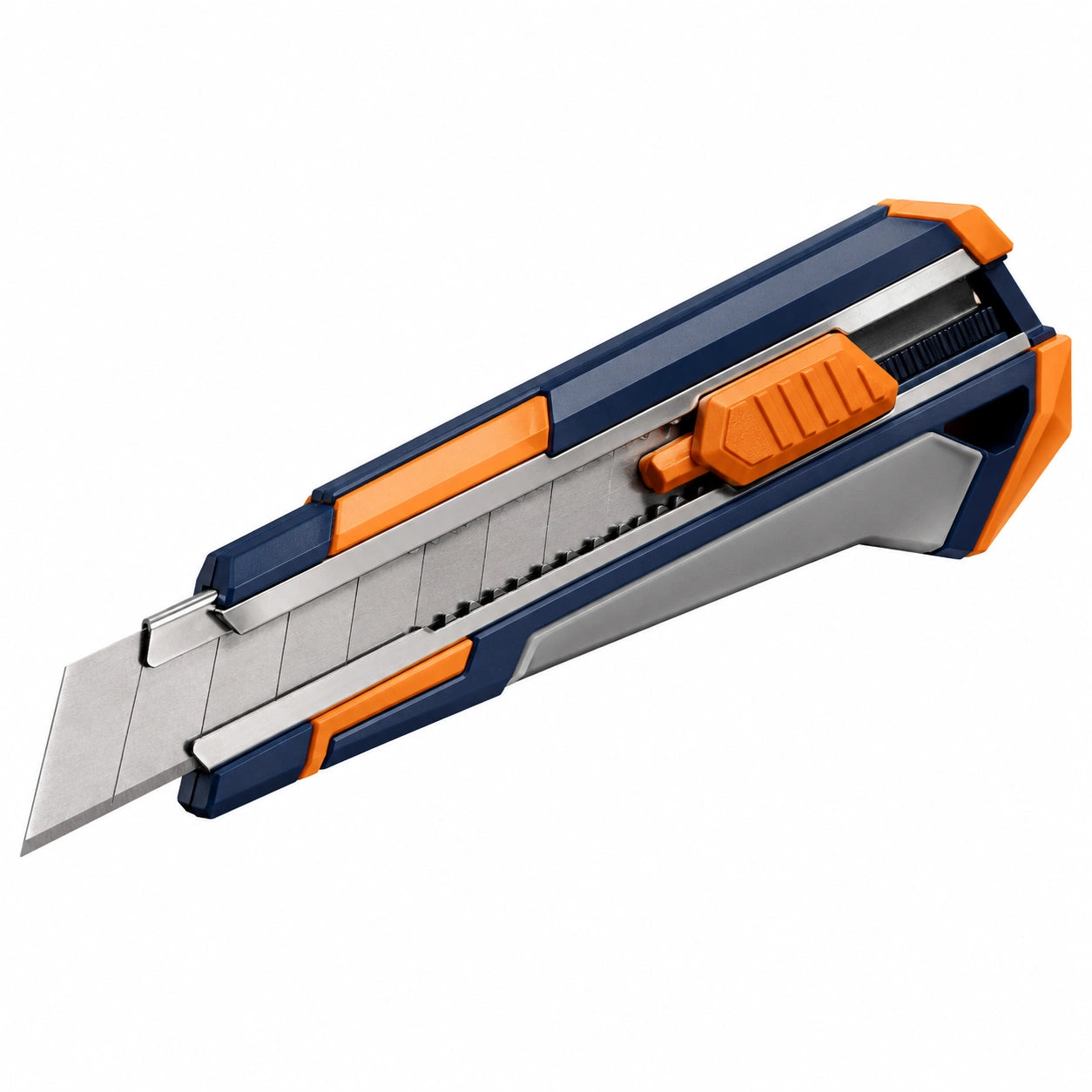 Cuchillo Cutter Retráctil 18mm Azul y Naranja