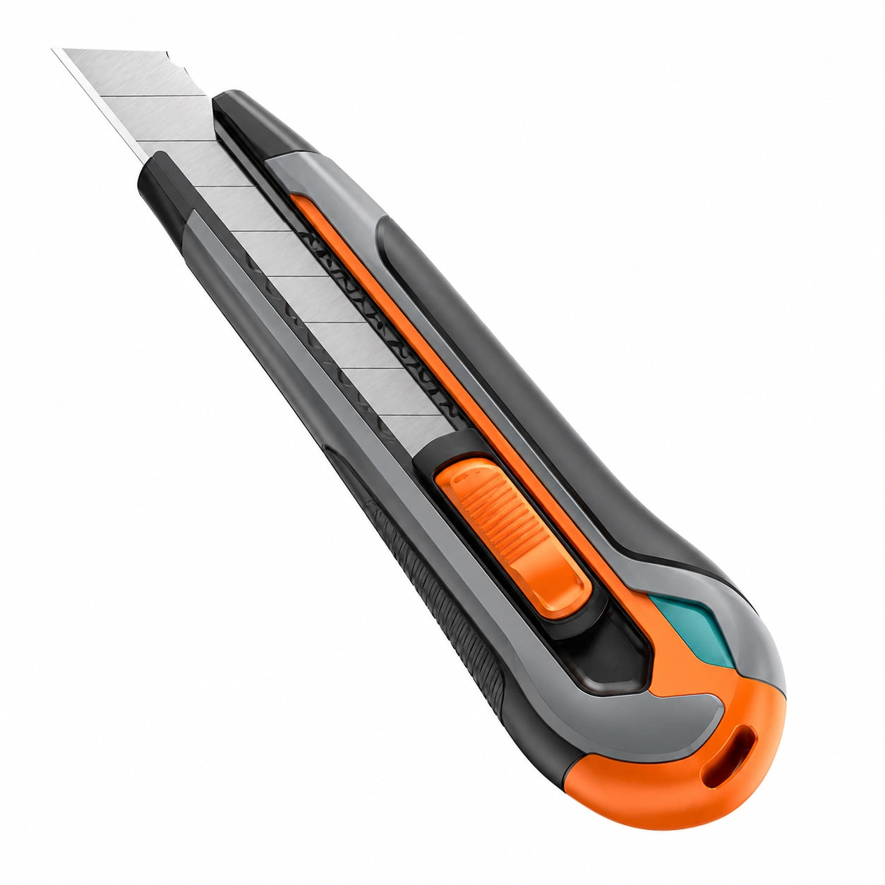 Cutter Retráctil con Hoja Segmentada 18mm Gris y Naranja