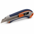 Cutter Retráctil Profesional Azul y Naranja con Cuchilla Segmentada