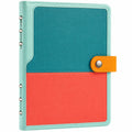 Cuaderno de Anillas Multicolor con Botón de Presión