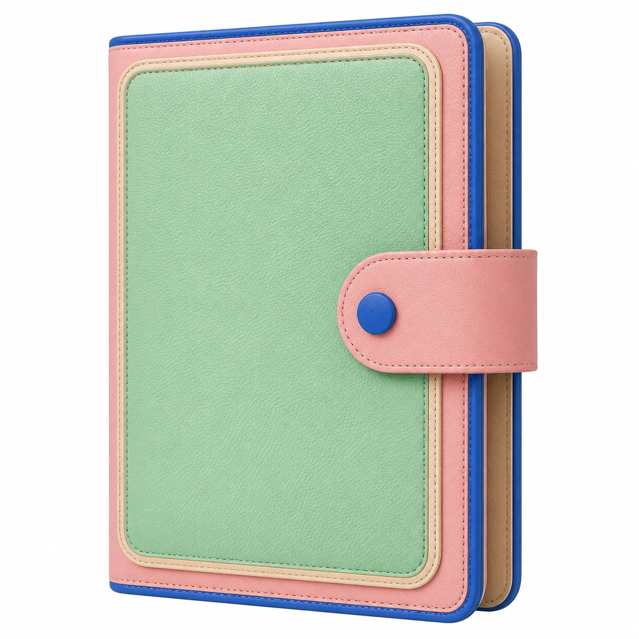 Cuaderno Organizador A5 Multicolor con Cierre de Botón y Anillas
