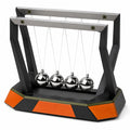 Péndulo de Newton de Sobremesa Moderno Negro y Naranja