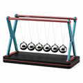 Péndulo de Newton Decorativo Azul y Rojo