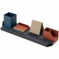 Organizador de Escritorio Multifuncional Azul/Marrón/Beige