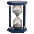 Reloj de Arena Decorativo Azul Marino con Arena Gris