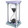 Reloj de Arena Decorativo Triangular de Vidrio y Metal