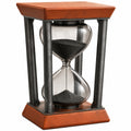 Reloj de Arena Decorativo de Vidrio y Metal Negro y Naranja 20cm