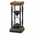 Reloj de Arena Decorativo 30 Minutos Negro y Verde