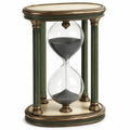 Reloj de Arena Decorativo Verde y Oro con Tiempo de 30 Minutos