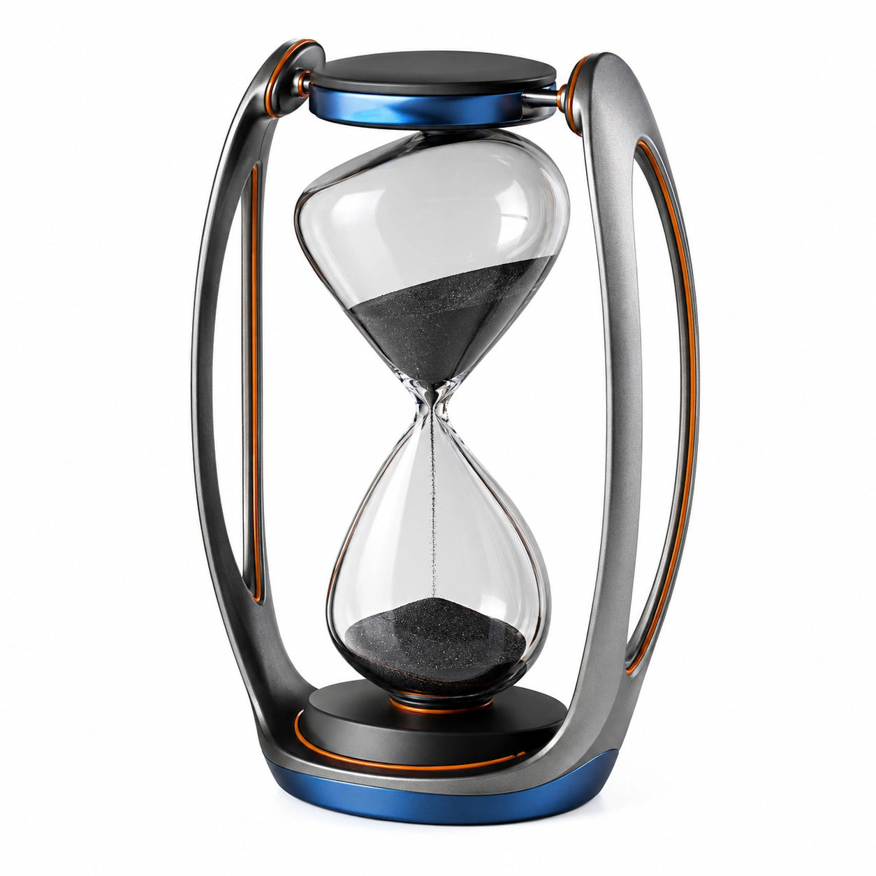 Reloj de Arena Decorativo Moderno Negro y Azul
