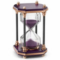 Reloj de Arena Hexagonal con Arena Violeta para Decoración