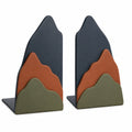 Sujetalibros Decorativos de Metal Multicolor con Diseño de Montaña