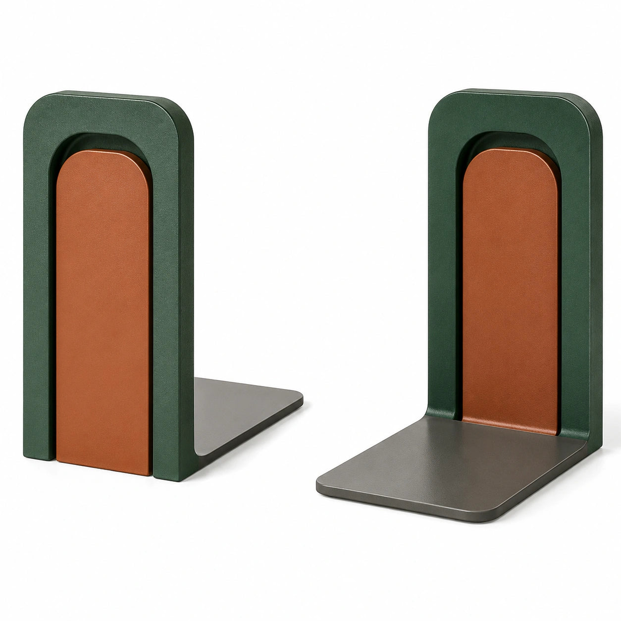 Sujetalibros Moderno Verde y Naranja para Organización