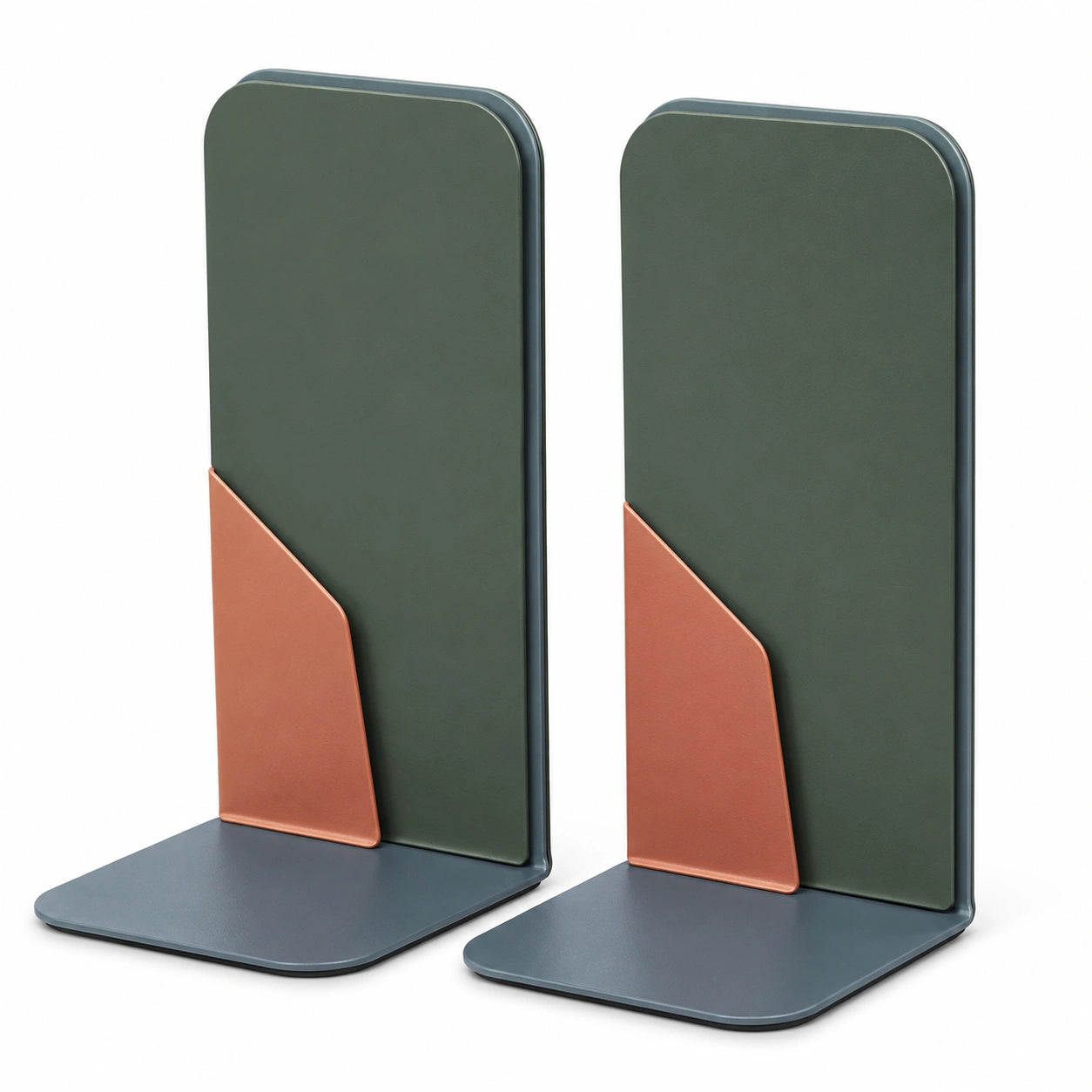Sujetalibros Modernos Verde y Cobre