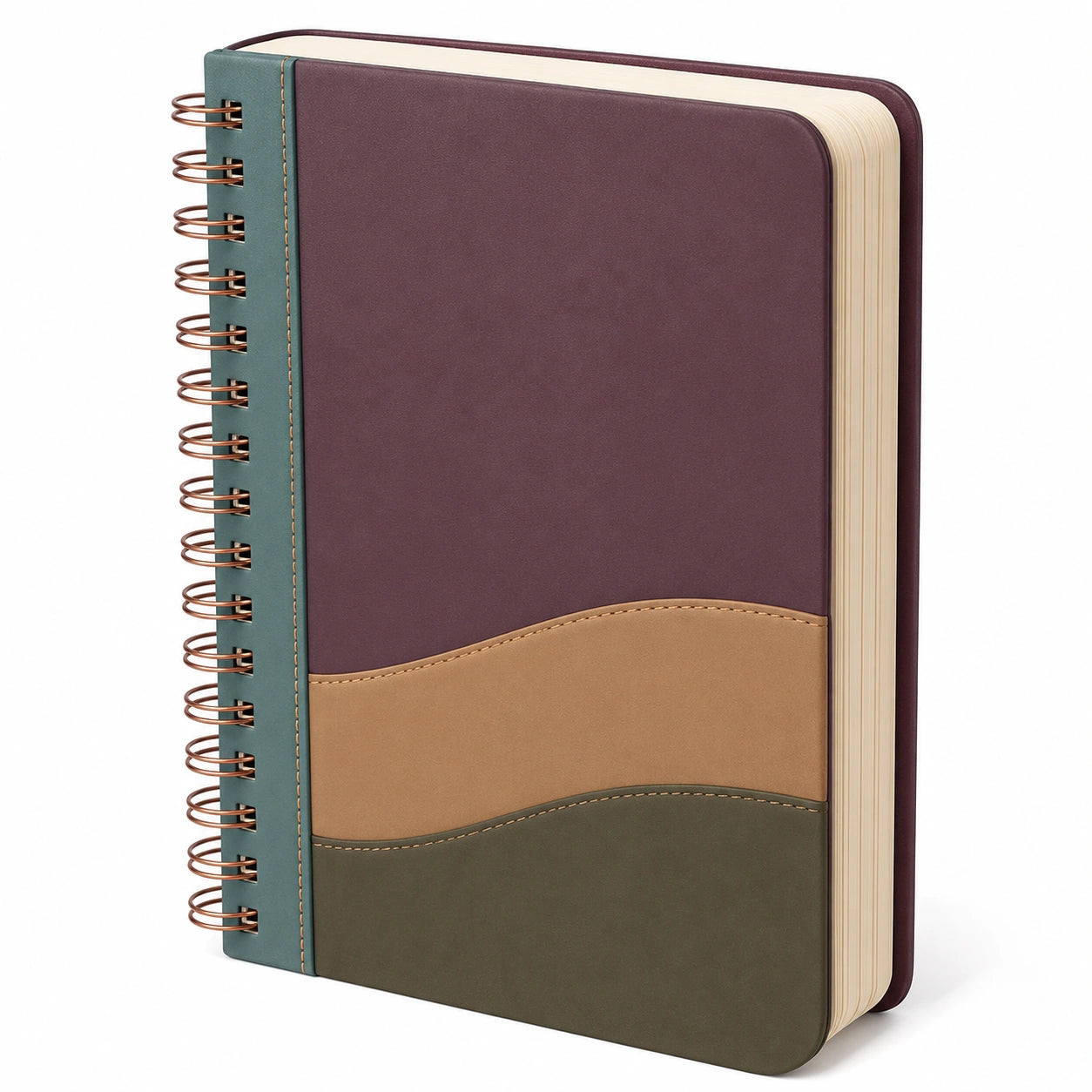 Cuaderno Espiral A5 Multicolor Morado Marrón Verde