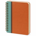 Cuaderno de Espiral Tapa Dura Naranja y Azul 21x14.8cm