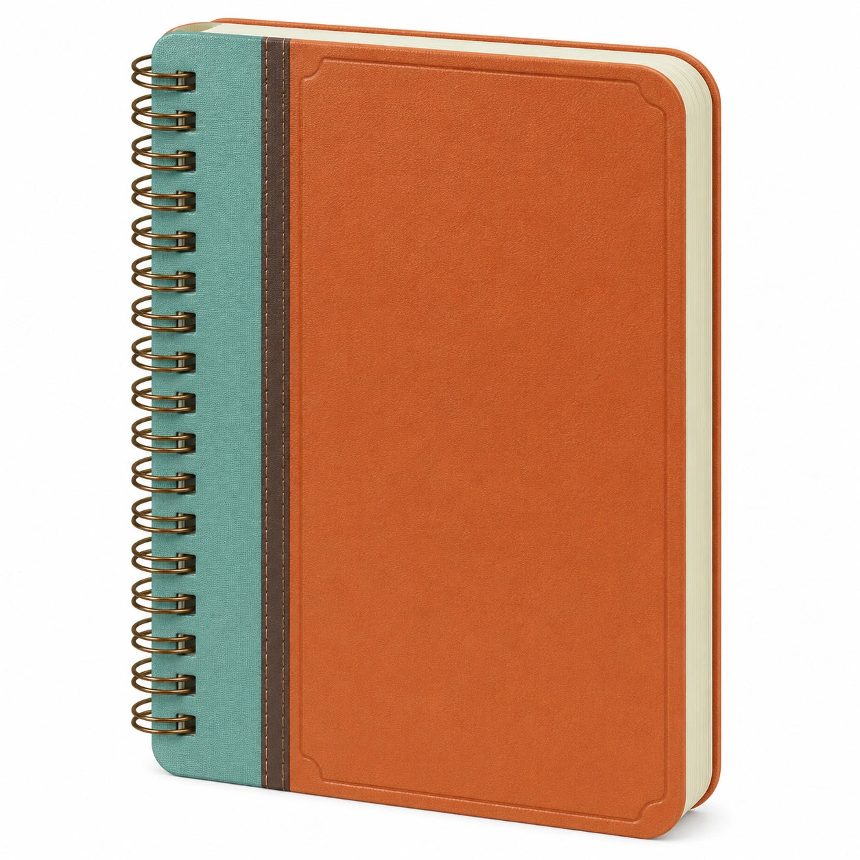Cuaderno de Espiral Tapa Dura Naranja y Azul 21x14.8cm
