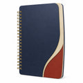 Cuaderno de Espiral A5 con Tapa Dura Azul, Beige y Marrón