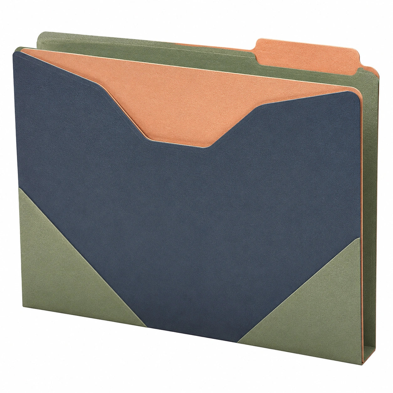 Carpeta Organizadora de Documentos Azul, Verde y Marrón